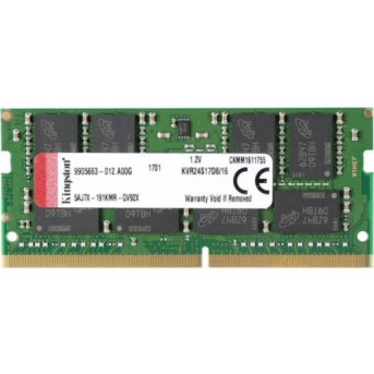ОЗУ Kingston DDR4 16GB (PC4-19200) 2400MHz KVR24S17D8/<wbr>16 (16 Гб, SO-DIMM, 2400 МГц) - Metoo (1)