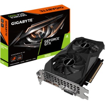 Видеокарта Gigabyte GeForce GTX 1650 D6 WINDFORCE OC 4G GV-N1656WF2OC-4GD (4 Гб) - Metoo (1)