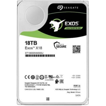 Внутренний жесткий диск Seagate Exos X18 512E ST18000NM000J (HDD (классические), 18 ТБ, 3.5 дюйма, SATA) - Metoo (1)