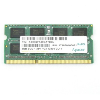 ОЗУ Apacer DV.08G2K.KAM (8 Гб, SO-DIMM, 1600 МГц) - Metoo (1)
