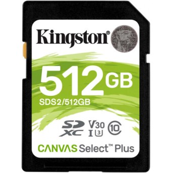 Флеш (Flash) карты Kingston Canvas Select Plus SDXC Class 10 SDS2/<wbr>512GB (512 ГБ)
