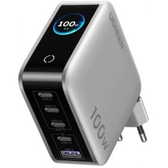 Зарядное устройство UGREEN 65620B X773 100W 5-Port GaN Fast Charger with Smart Display в Metoo.kz - Metoo (1)