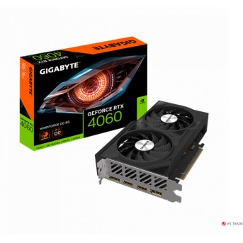 Видеокарта Gigabyte GeForce RTX 4060 WINDFORCE OC 8G, GDDR6, 128Bit Interface, 3072 Cuda Cores, HDMI, DP, BOX - Metoo (1)