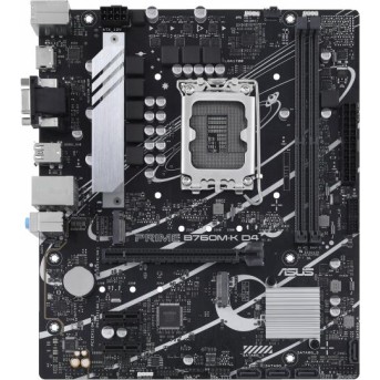 Сист.плата ASUS B760M-K, B760, 1700, 2xDIMM DDR5, PCI-E x16, 2xM.2, 4xSATA, HDMI, VGA, Realtek 2.5Gb Ethernet, BOX - Metoo (1)
