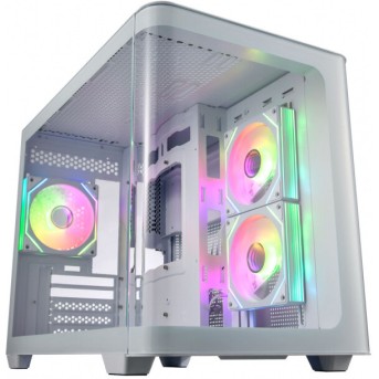 Корпус FSP S380-WA, Mid-Tower, M-ATX, Mini-ITX, USB 3.2 Gen 1 Type-A,USB 3.2 Gen 1 Type-C,ARGB вентиляторы,3x120мм,белый в Metoo.kz - Metoo (1)