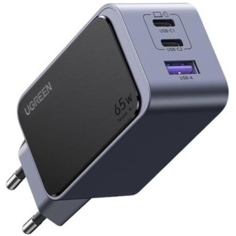 Зарядное устройство Ugreen X553 35042 Nexode S 65W GaN Tech Fast Charger 2*USB-C, 1*USB-A - Metoo (1)