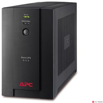 ИБП APC Back-UPS 950ВА,230В, 6 розеток IEC, вых.мощ-ть 480Ватт/<wbr>950ВА, диапазон вх.напр-я 150-280В, время перезарядки 8ч - Metoo (1)
