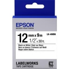 Лента Epson LK4WBN Std Blk/<wbr>Wht 12/<wbr>9, 12mm, 9m, C53S654021