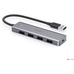HUB UGREEN CM219 4-Port USB 3.0 Hub + Powered by Micro USB, Metal Plated Shell, Ultra Slim