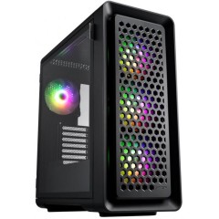 Кейс CUT593A-B, ATX Full Tower, E-ATX, ATX, M-ATX, Mini-ITX, USB3.0 x 2, Type-C, TG, Black
