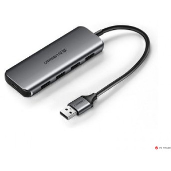 HUB UGREEN CM207 4 Ports USB 3.0 Hub Aluminum Case (Space Gray) - Metoo (1)