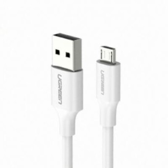 Кабель Ugreen US289 Micro USB Male To USB 2.0 A Male Cable 2M (White), 60143 - Metoo (1)