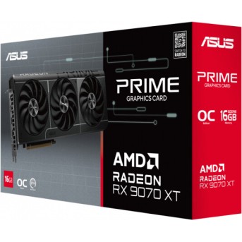 Видеокарта ASUS PRIME-RX9070XT-O16G, 16Gb GDDR6, 256 Bit, HDMI, DP, BOX - Metoo (1)