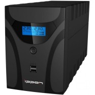 ИБП Ippon Back Power Pro II Euro 2200, 2200VA, 1200Вт, AVR 162-290В, 4хEURO, управление по USB, RJ-45, LCD