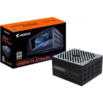 Модульный Блок Питания Gigabyte AORUS P1200W 80+ PLATINUM, with APFC, 140mm Double ball bearing Fan, BOX - Metoo (1)