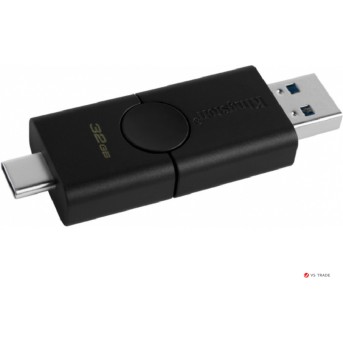USB- Flash Kingston 32Gb, DataTraveler Duo, USB 3.2 Gen1 + Type-C, DTDE/<wbr>32GB, Black - Metoo (3)