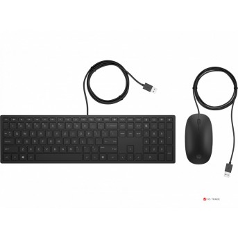 Клавиатура и мышь HP 4CE97AA Wired Keyboard and Mouse 400 Black USB - Metoo (2)