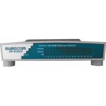 Коммутатор 16 ports, 10/100Mbit Desctop switch Surecom EP-816VX/6B в Metoo.kz - Metoo (1)