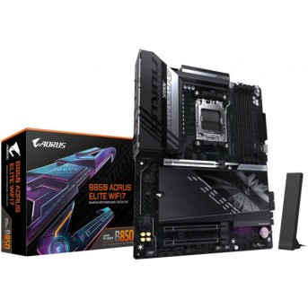 Сист.плата Gigabyte B850 A ELITE WF7, B850, 4xDDR5, PCI-E5 x16, 3xM.2, SATA6, HDMI, DPx2, Wi-Fi7, LAN2.5GbE, BOX в Metoo.kz - Metoo (1)