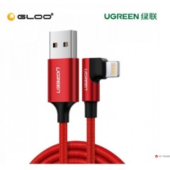 Кабель Ugreen US299 Angled Lightning To USB 2.0 A Male Cable(90° Angle)/<wbr>Red 1M, 60555