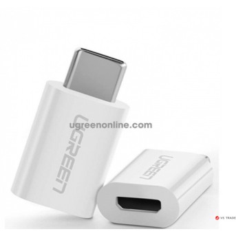 Переходник-адаптер UGREEN US157 USB-C to Micro USB Adapter (White) - Metoo (1)