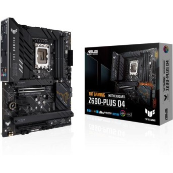 Сист. плата ASUS TUF GAMING Z690-PLUS D4, Z690, 1700, 4xDIMM DDR4, 2xPCI-E x16, 2xPCI-E x1, PCI-Ex4, M.2, SATA,HDMI - Metoo (1)
