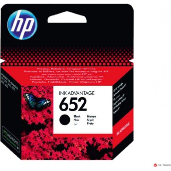 Картридж HP 652 Ink Advantage, F6V25AE, черный - Metoo (1)