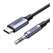 Аудиокабель UGREEN CM450 USB-C Male to 3.5mm Male with Chip 1m 20192