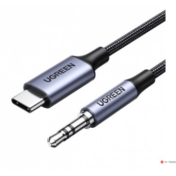 Аудиокабель UGREEN CM450 USB-C Male to 3.5mm Male with Chip 1m 20192 - Metoo (1)