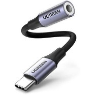 Кабель Ugreen AV161 USB Type C - 3.5mm аудио, оплетка, 0.1M, Space Gray, 80154..