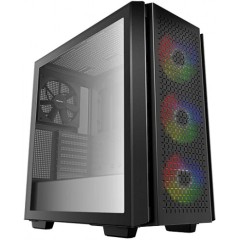 Koрпус Deepcool CG560 R-CG560-BKAAE4-G-1 E-ATX/<wbr>ATX/<wbr>Micro ATX,USB3.0*2,3*120mm ARGB/<wbr>1*140mm,HD-Audio+Mic ,Без Б/<wbr>П, Чёрный