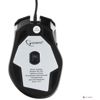 Игровая мышь Gembird MG-500, USB, черный, код Survarium, 5 кнопок, 1600 DPI, подсветка, 1.45м - Metoo (4)