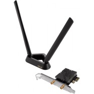 Беспроводной адаптер ASUS PCE-BE92BT,BE9400,WiFi7 PCI-E,2 ext antennas,6GHz band,320MHz,Bluetooth ..