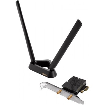 Беспроводной адаптер ASUS PCE-BE92BT,BE9400,WiFi7 PCI-E,2 ext antennas,6GHz band,320MHz,Bluetooth 5.4,WPA3 в Metoo.kz - Metoo (1)