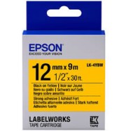 Лента повышенной адгезии Epson C53S654014, LC-4YBW9, 12 мм, желтая/черная, 9м /ЖЕЛТАЯ НАКЛЕЙКА..