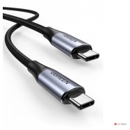 Кабель UGREEN US355 USB-C 3.1 M/M Gen2 5A Cable with Braided 1m (Black)