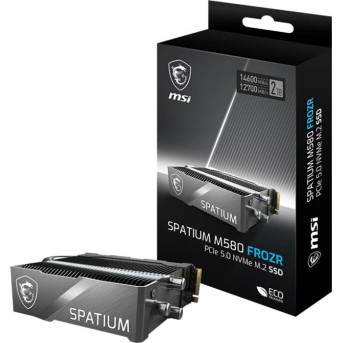 Твердотельный накопитель MSI SPATIUM M580 PCIe 5.0 NVMe M.2 2TB FROZR, Read 14600mb/<wbr>s, Write 12700mb/<wbr>s, Retail - Metoo (1)
