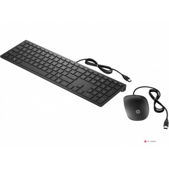 Клавиатура и мышь HP 4CE97AA Wired Keyboard and Mouse 400 Black USB - Metoo (1)