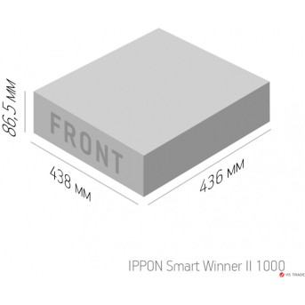 ИБП Ippon Smart Winner II 1000, 1000VA, 900Вт, синусоида, AVR 176-288В, установка: 3в1, USB/<wbr>RS-232, RJ-45/<wbr>RJ-11, 4xC13 - Metoo (14)