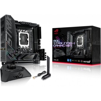 Сист. плата ASUS ROG STRIX Z790-I GAMING WIFI, Z790, 1700, 2xDDR5, PCI-Ex16, 2xM.2,2xSATA, 2xIntel® Thunderbolt,HDMI,BOX в Metoo.kz - Metoo (1)