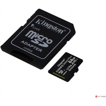Карта памяти Kingston 64GB micro SDHC Canvas Select Plus 100R A1 C10 Three Pack + Single ADP, SDCS2/<wbr>64GB-3P1A - Metoo (1)