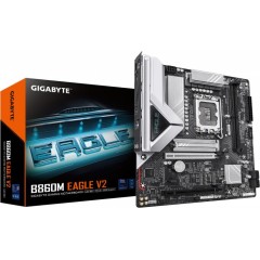 Сист.плата Gigabyte B860M EAGLE V2, B860, LGA1851, 2xDDR5, 2xPCI-E x16, M2, SATA, DP, HDMI, BOX