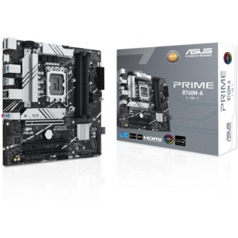 Сист. плата ASUS PRIME B760M-A CSM, B760, 1700, 4xDDR5, 3xPCI-Ex16, 2xM.2, 4xSATA, DP, 2xHDMI, 2.5Gb Ethernet, BOX - Metoo (1)
