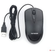 Мышь USB GM-225XL, USB, чип- Х, чёрный, 2м, 1000 DPI, 2кн.+колесо-кнопка, кабель 2м