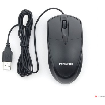 Мышь USB GM-225XL, USB, чип- Х, чёрный, 2м, 1000 DPI, 2кн.+колесо-кнопка, кабель 2м - Metoo (1)