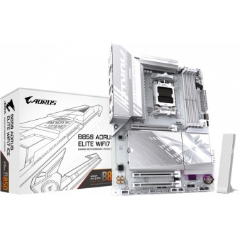 Сист.плата Gigabyte B850 A ELITE WF7 ICE, B850, 4xDDR5, PCI-E5 x16, 3xM.2, SATA6, HDMI, DPx2, Wi-Fi7, LAN2.5GbE, BOX в Metoo.kz - Metoo (1)