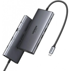 Hub UGREEN CM639 USB-C to HDMI(4K@60Hz)+VGA+2C2A+SD/TF+RJ45+3.5mm+PD(100W) 45520..