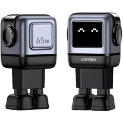 Зарядное устройство Ugreen CD361 25685B Nexode 65W 1*USB-A/2*USB-C Robot GaN Fast Charger..