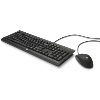 Клавиатура и мышь HP C2500 клавиатура черная мышь черная USB - Metoo (2)