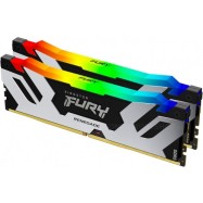 ОЗУ Kingston Renegade Silver RGB 32Gb (16x2) 6400MHz DDR5 DIMM, CL32, 1.25v, KF564C32RSAK2-32..